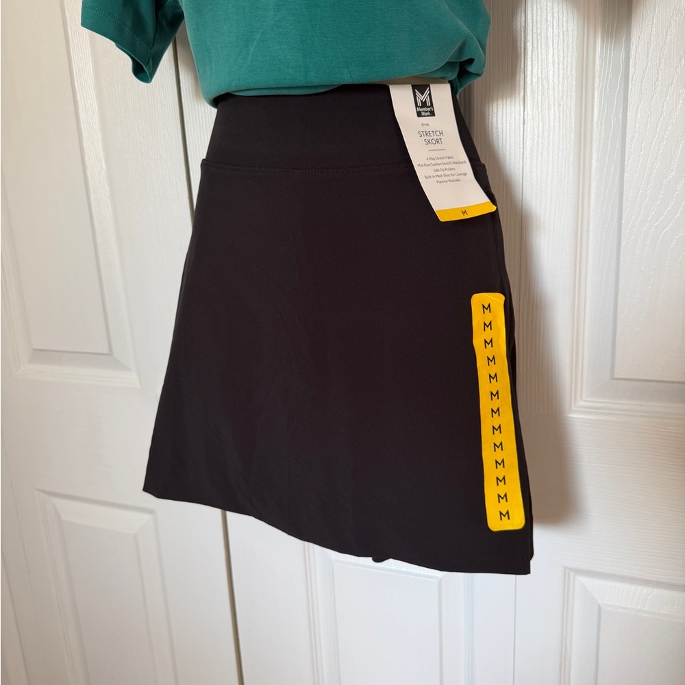 Member’s Mark Stretch Skort Side Zip Pockets NWT Size M